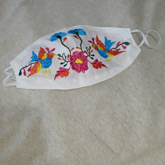 handmade Accessories - Mexican Embroidered Face Mask